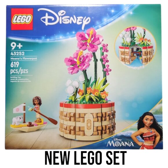 NEW Lego Disney Moana Flowerpot Orchid Flower Home Decor Building Set with Doll - Picture 1 of 11
